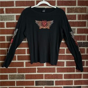 Silver Jeans Black Long Sleeve Top